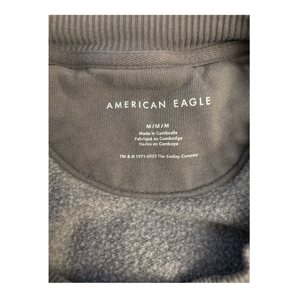 American Eagle Feelin' Fine Women's Gray and Olive  Sweatshirt Medium - Picture 3 of 3